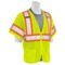Erb Safety Safety Vest, Contrasting, Mesh, Class 3, S683P, Hi-Viz Lime, 5XL 62142